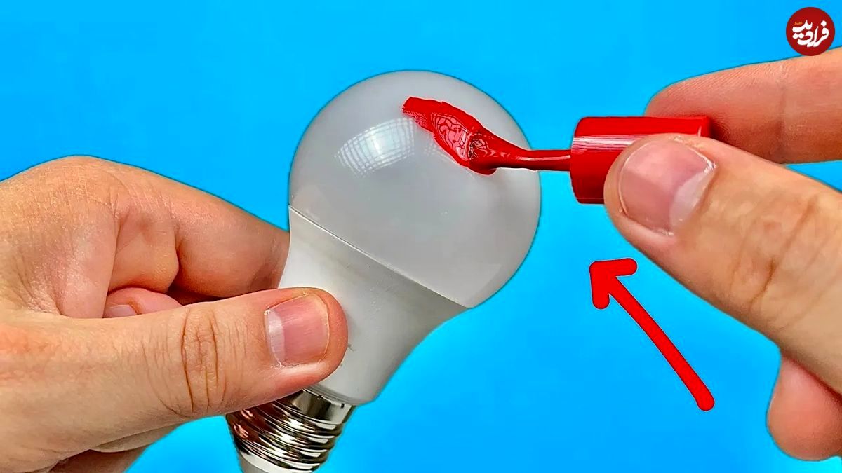 تعمیر لامپ LED با سیم ظرفشویی و لاک ناخن!