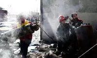 نابودی خودروها در انفجار یکی از مراکز معاینه فنی
