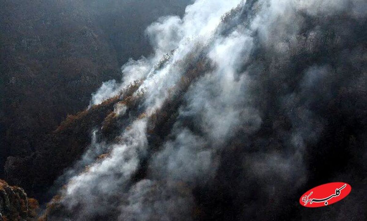 تصاویر پهپادی از آتش‌سوزی جنگل‌های مازندران