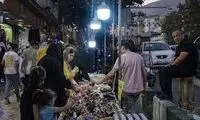 نوشته تلخ و غم‌انگیز یک دستفروش کنار بساطش