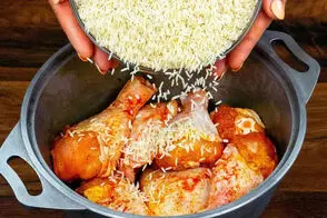 پخت متفاوت یک غذای لذیذ با 500گرم ران مرغ 