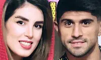 سلفی آسانسوری ستاره پرسپولیس و همسرش