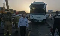 ترافیک سنگین در مسیر تهران–کرج پس از واژگونی اتوبوس