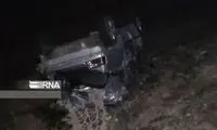 واژگونی خودرو جان پدر و پسر را گرفت