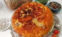 طرز تهیه دمی گوجه با ته‌انداز مرغ زعفرانی