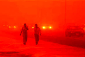 پدیده عجیبی که در آسمان عراق رویت شد 