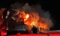 آتش‌سوزی گسترده در شمال شرق تهران