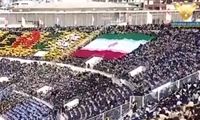 پرچم ایران در تجمع بزرگ لبنانی‌ها برافراشته شد