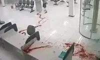 حمام خون در بانک؛ لحظه کشته شدن سارق مسلح!
