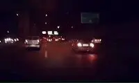 لایی‌کشی جنون‌آمیز راننده BMW در اتوبان صدر 