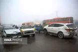 12 مصدوم در تصادف زنجیره‌ای در آزادراه «قزوین- زنجان»