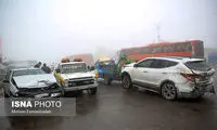 12 مصدوم در تصادف زنجیره‌ای در آزادراه «قزوین- زنجان»