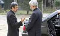 عکس حاشیه‌ساز از بی‌اعتنایی جلیلی به احمدی‌نژاد