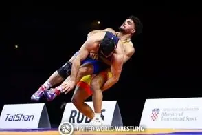 تصاویری از حسن یزدانی که سوژه اتحادیه جهانی کشتی شد