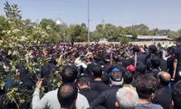 تصاویری از تشییع جانباختگان حادثه خمین