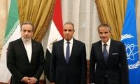 قابی از دیدار عباس عراقچی با رافائل گروسی