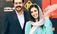 همسر مریم مومن در کنار کارگردان قیصر
