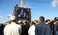تصاویر دردناک از مراسم خاکسپاری صابر کاظمی