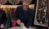 ویدئوی جمعی از مشهورترین‌ها پای دیگ نذری!