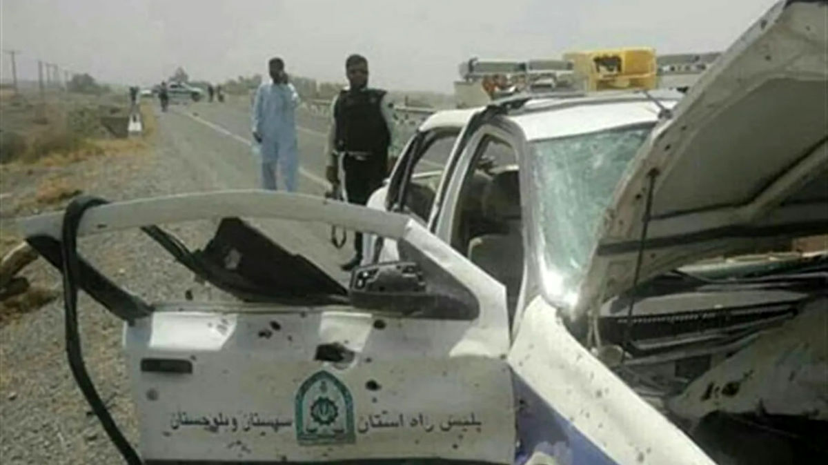 ویدیویی از محل شهادت دو نیروی پلیس در زاهدان