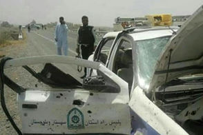 ویدیویی از محل شهادت دو نیروی پلیس در زاهدان