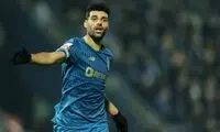شوت طارمی به سمت دروازه آرسنال 