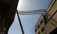 سقوط جرثقیل ساختمانی روی ۲۰۶ در قم