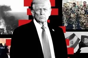 تصویر ترامپ روی بدنه موشک هوافضای سپاه