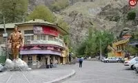 منظره‌ای دیدنی از هتل دربند در سال ۱۳۱۳ شمسی
