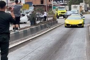ایست مامور پلیس به خودروی لامبورگینی و دوستانش