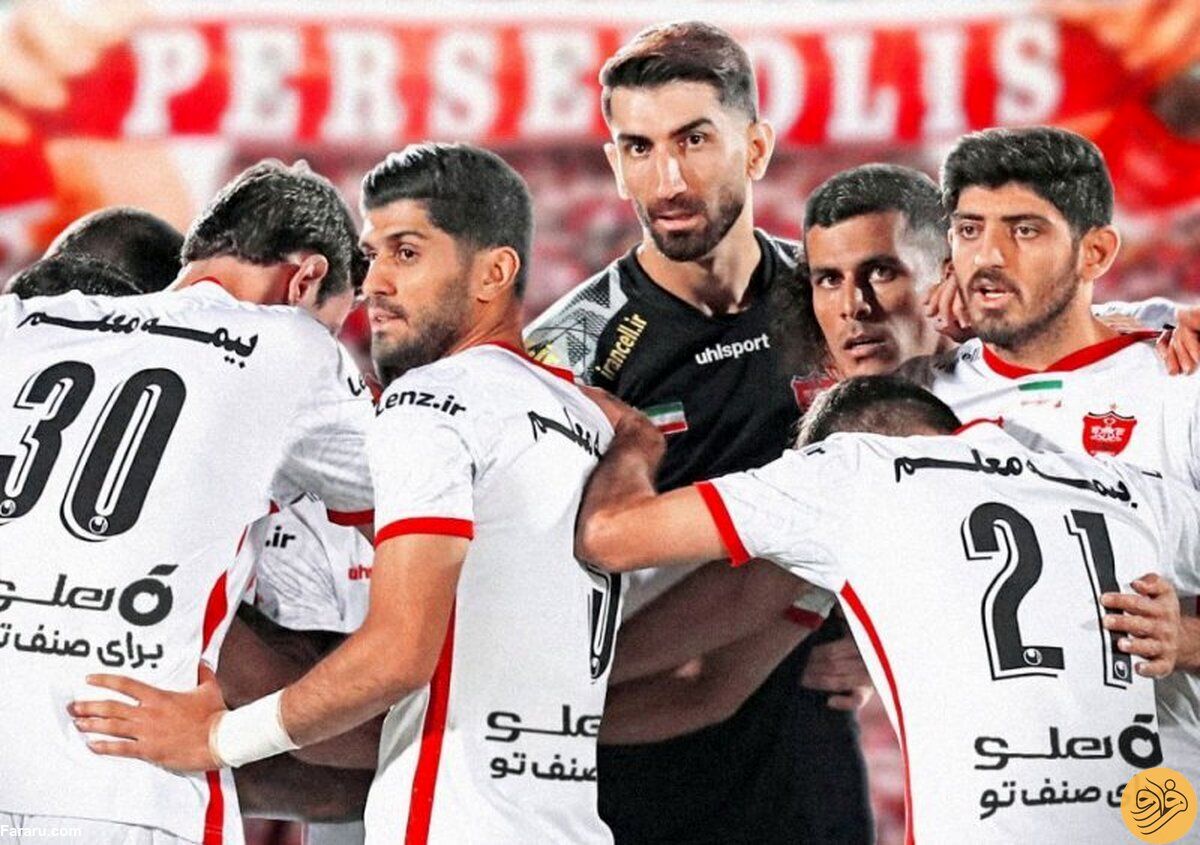 پوستر ساده باشگاه پرسپولیس برای بازی با نساجی