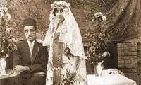 تصاویری دیدنی از لباس‌های عروس زنان قاجاری