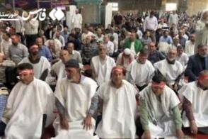 اهوازی‌‌ها برای جنگ با اسرائیل کفن‌پوش شدند