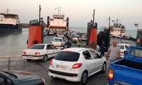 صف چند کیلومتری خودروها برای سفر به قشم