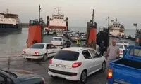 صف چند کیلومتری خودروها برای سفر به قشم