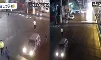 ماجرای آتش گرفتن خودروی یک معترض در خیابان