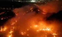 تصاویری از آتش‌سوزی مهیب در کره‌جنوبی