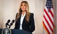 لباس عجیب ملانیا در کنار ترامپ در دیدار با امپراطور ژاپن