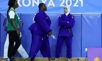 عکسی از مسابقات جودو بانوان که سوژه شد!