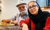 اکبر عبدی و معصومه قاسمی در روز عروسی‌شان