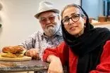 اکبر عبدی و معصومه قاسمی در روز عروسی‌شان