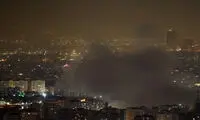 لحظهٔ انهدام پهپاد اسرائیل در آسمان تهران