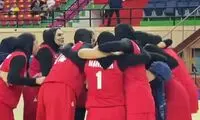 شادی دختران بسکتبالیست بعد از صعود به فینال آسیا