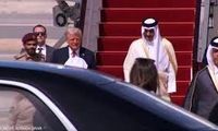 عکسی از استقبال همسر امیر قطر از ترامپ