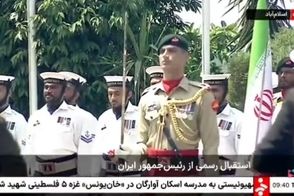 صداهای عجیب سرباز پاکستانی در هنگام استقبال از پزشکیان