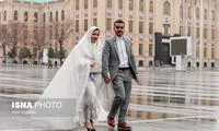 عکس بامزه یک زوج در مراسم ازدواج دانشجویی