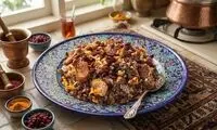 رب پلوی شیرازی؛ پلویی ملس با مرغ، گردو و رب انار