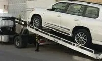 اشتباه محاسباتی کارگران هنگام جابجایی خودرو!