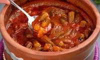 خورش بامیه ترکیه‌ای، غذای بدون گوشت و لذیذ
