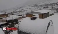 بارش برف بهاری این شهرستان را سفیدپوش کرد!